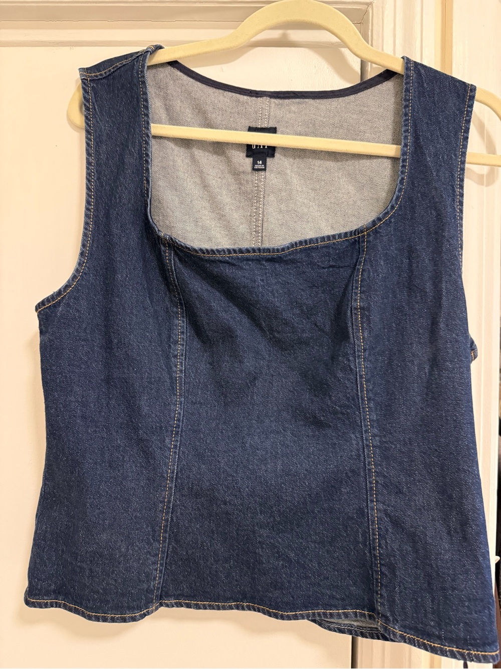 GAP Dark Blue Denim Scoop Tank Top